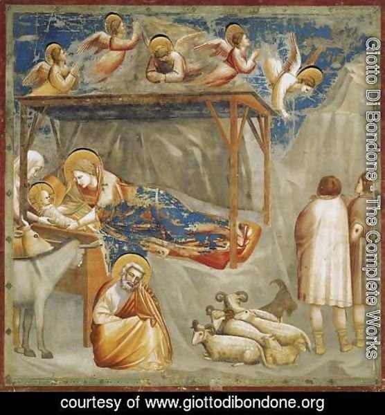 Giotto Di Bondone - No. 17 Scenes from the Life of Christ- 1. Nativity- Birth of Jesus 1304-06