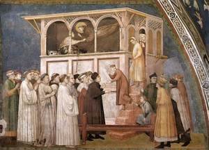 Giotto Di Bondone - Raising of the Boy in Sessa 1310s