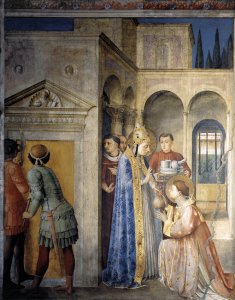 St Sixtus Entrusts the Church Treasures to Lawrence