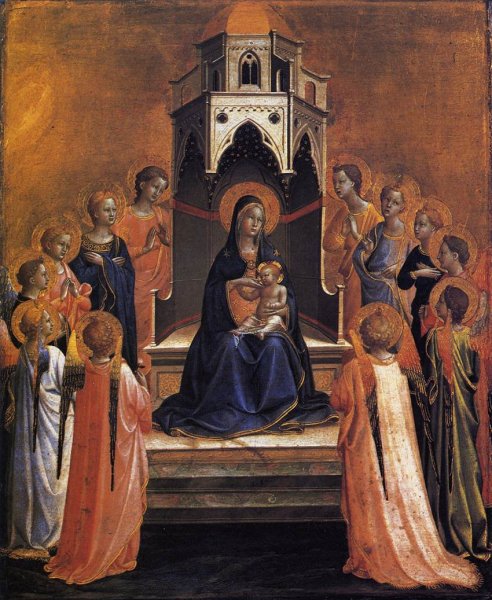 Virgin and Child Enthroned with Twelve Angels