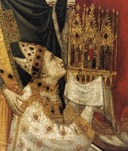 The Stefaneschi Triptych St Peter Enthroned (detail)