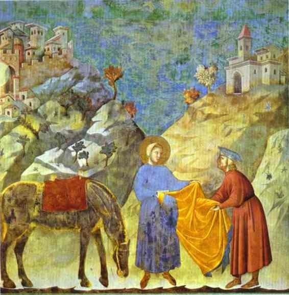 St Francis Giving His Cloak To A Poor Man 1295-1300