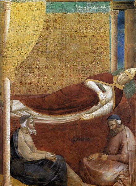 Legend of St Francis- 6. Dream of Innocent III (detail 2) 1297-99