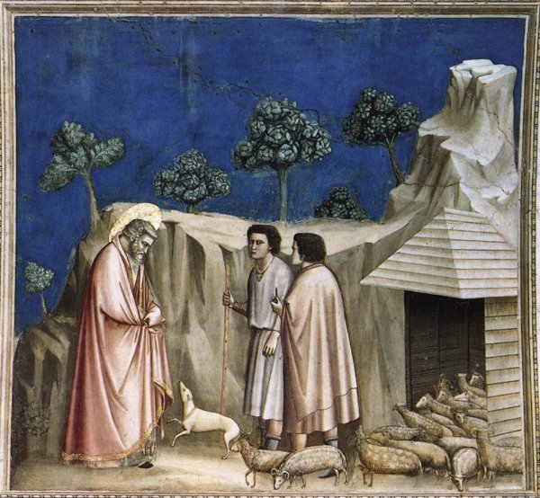 No. 2 Scenes from the Life of Joachim- 2. Joachim among the Shepherds 1304-06