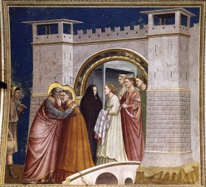 No. 6 Scenes from the Life of Joachim- 6. Meeting at the Golden Gate 1304-06