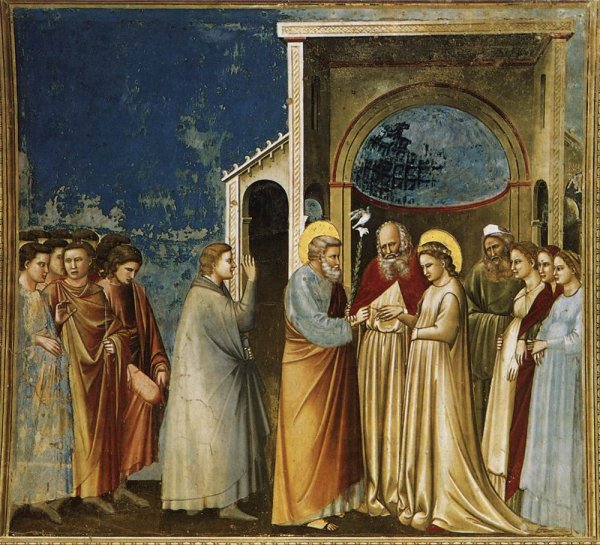 No. 11 Scenes from the Life of the Virgin- 5. Marriage of the Virgin 1304-06