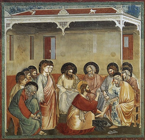 No. 30 Scenes from the Life of Christ- 14. Washing of Feet 1304-06