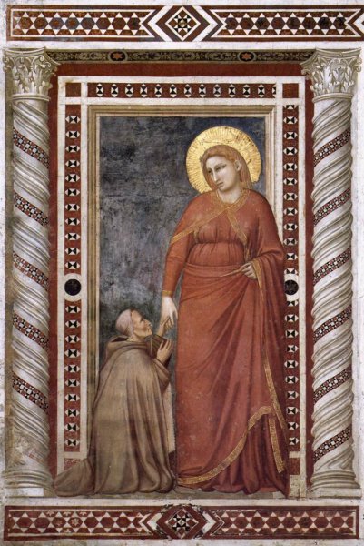 Scenes from the Life of Mary Magdalene- Mary Magdalene and Cardinal Pontano 1320s