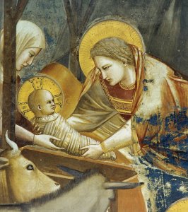 No. 17 Scenes from the Life of Christ- 1. Nativity- Birth of Jesus (detail) 1304-06