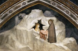 Scenes from the Life of Mary Magdalene- The Hermit Zosimus Giving a Cloak to Magdalene 1320